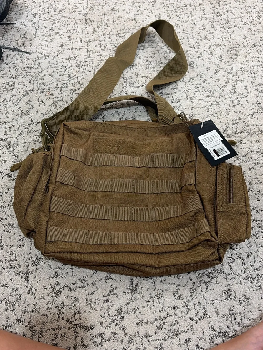 LAPD Tactical Messenger Bag in Coyote Brown - Durable Men’s Shoulder Bag